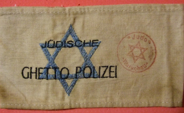 Jewish Warsaw Ghetto Police Arm Band Early 1940S
